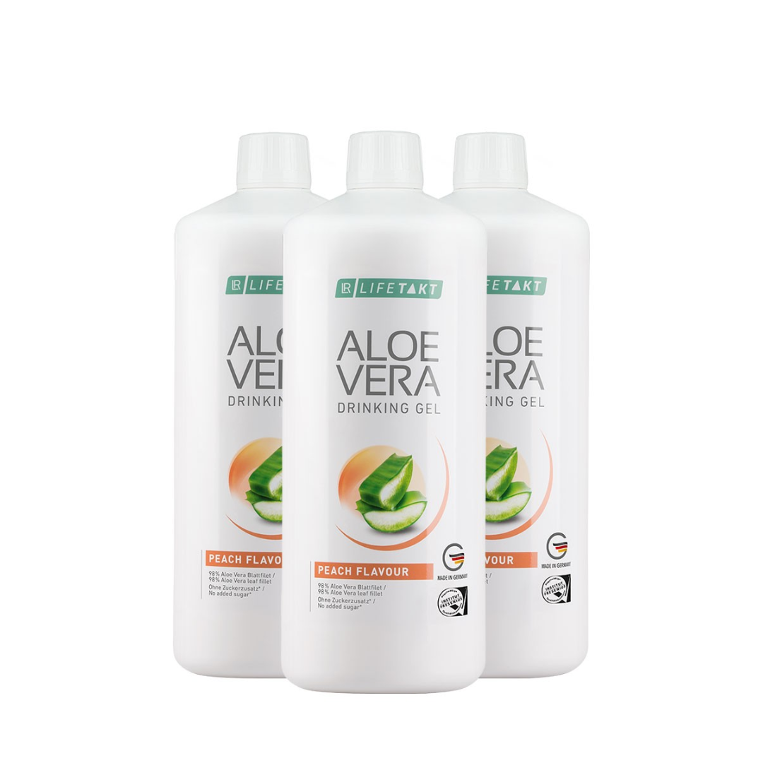 Aloe Vera Drinking Gel Peach Set of 3 (1) Aloe Vera Drinking Gel Peach Set of 3